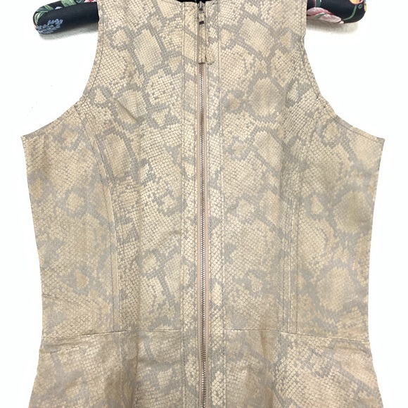 Rebecca Taylor Leather Snake Print Dress #152-971 - Picture 6 of 8